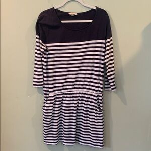 Banana Republic Blue and White Striped 3/4 Sleeve Tunic Top Women’s XL
